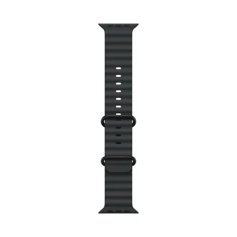 Apple Watch Ultra 3 49 мм, корпус из черного титана, ремешок Ocean черного цвета