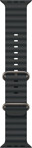 Apple Watch Ultra 3 49 мм, корпус из натурального титана, ремешок Ocean черного цвета
